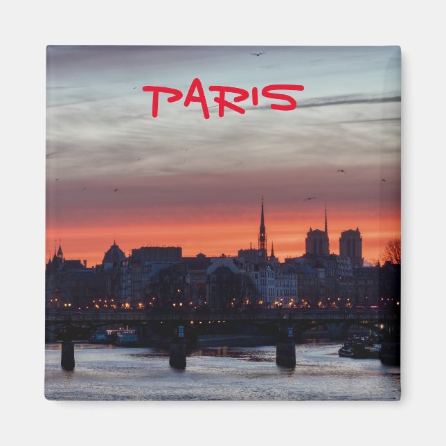 Aimant Lever de soleil sur l'île de la Cité et Notre Dame (Devant)