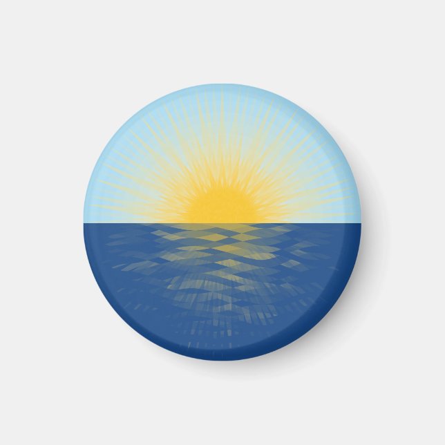 Aimant Lever de soleil sur l'océan Nouveaux débuts (Devant)