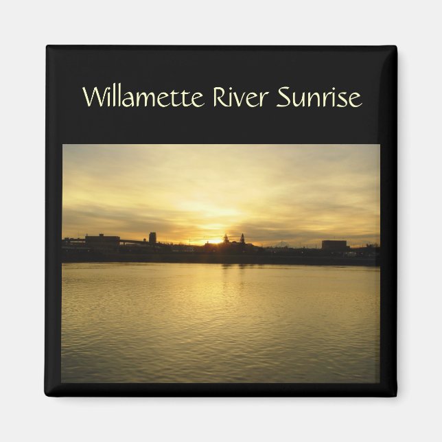 Aimant Lever Sunrise de la rivière Willametter (Devant)