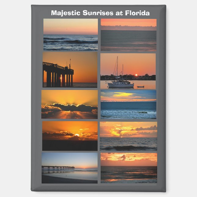 Aimant Levers de soleil majestueux en Floride (Recto)