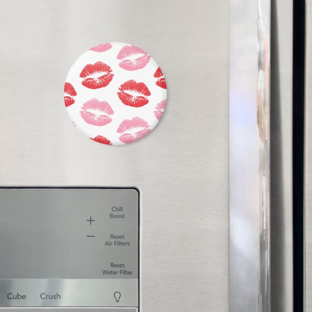 Aimant Lèvres rouges et roses, Motif des lèvres, bâton à  (In situ (réfrigérateur))