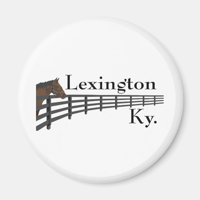 Aimant Lexington Kentucky Horse et clôture (Devant)