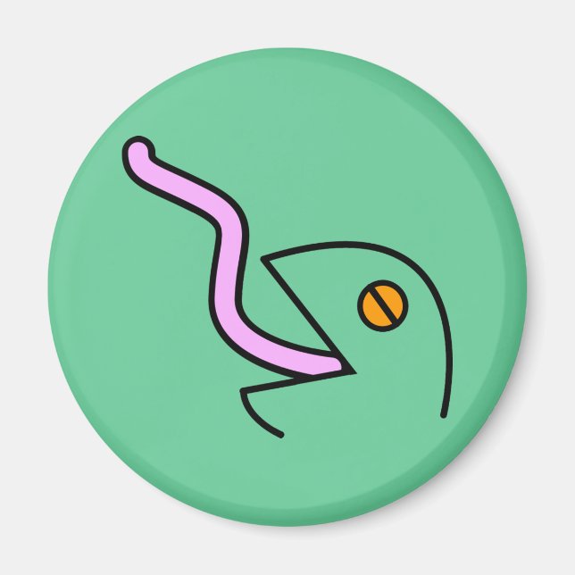 Aimant lézard léché. (Devant)