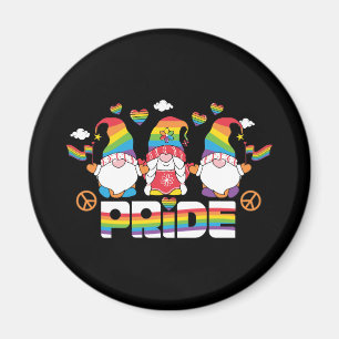 Aimant LGBTQ - Fierté - Gnome de jardin - Couleur arc-en-
