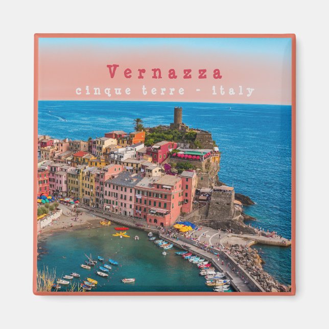 Aimant LGR002 VERNAZZA - Cinque Terre - Italie - Frigo (Devant)