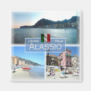 Aimant LGR054 ALASSIO - Mosaic - Liguria - Italy - Fridge