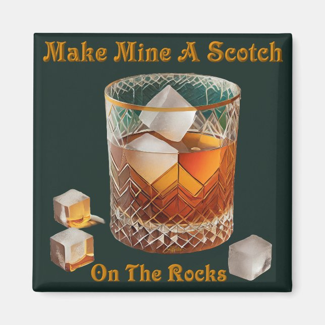 Aimant L'Heure Du Cocktail Faire De Moi Un Scotch Sur Les (Devant)