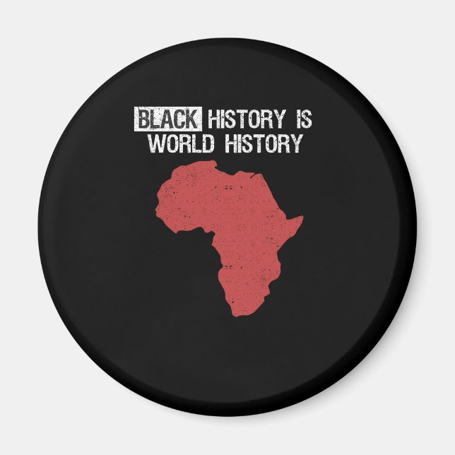 Aimant L'Histoire Noire est Mondiale Mois de l'Histoire A (Devant)