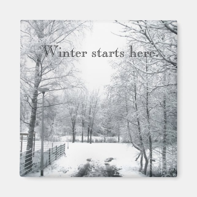 Aimant L'hiver commence ici (Devant)