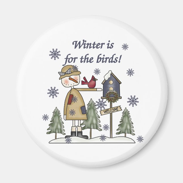 Aimant L'hiver est pour les oiseaux (Devant)