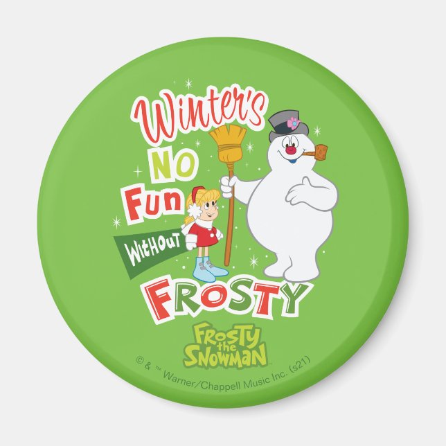 Aimant L'hiver ne s'amuse pas sans Frosty le Snowman™ (Devant)