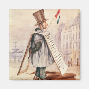 Aimant L'homme de panneau publicitaire porté par un