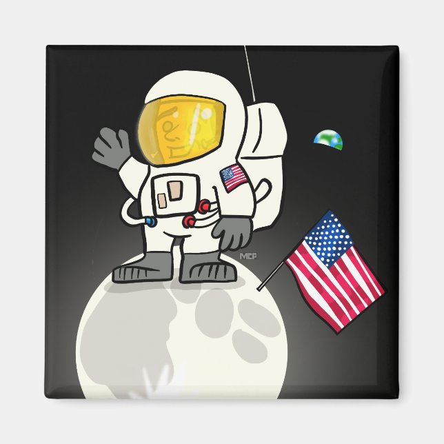 Aimant L'homme sur l'aimant de la lune (Devant)