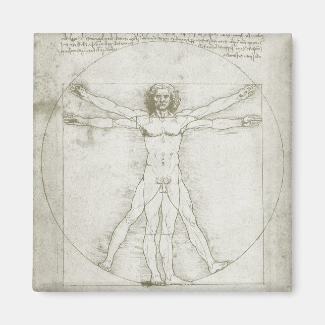 Aimant L'homme vitruvien de Léonard de Vinci (Devant)