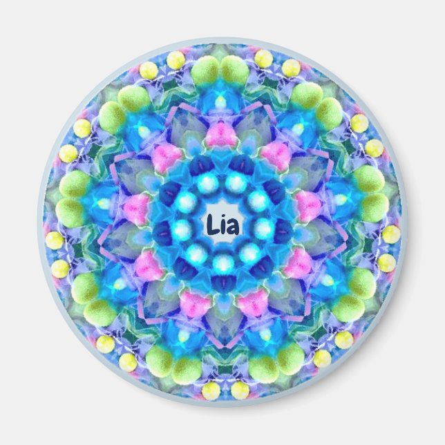 Aimant LIA ~ Personalised Easter Pattern Fractal ~ (Devant)
