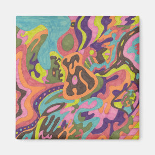 Aimant "Libérer" frigo art abstrait