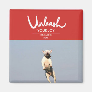 Aimant Libérez Votre Joie   Drôle mignon chien photo de v