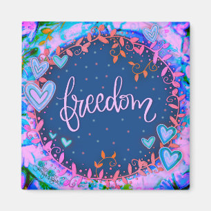 Aimant Liberté Plutôt Amusant Floral Moderne Inspirivité