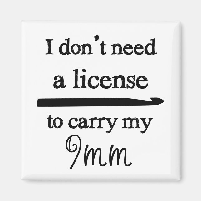 Aimant Licence Crochet Hook (Devant)