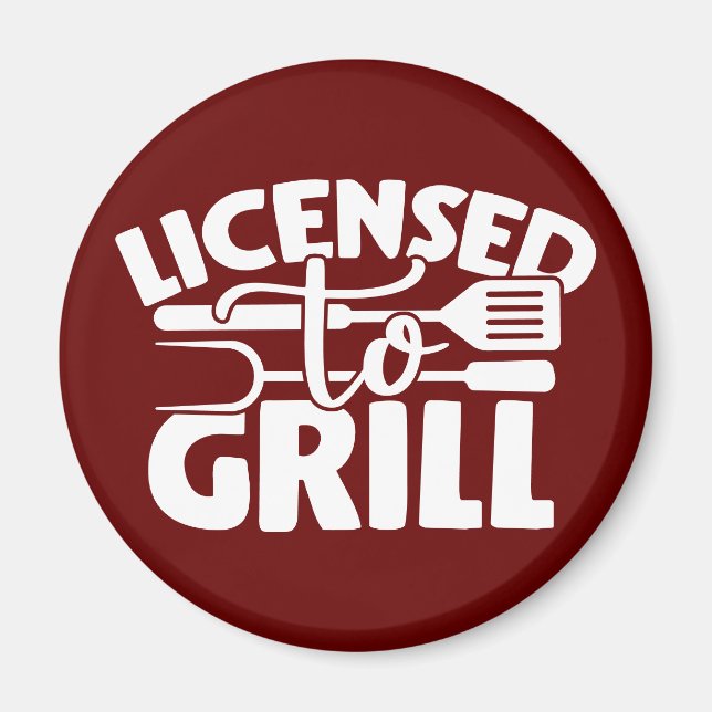 Aimant Licence De Grill (Devant)