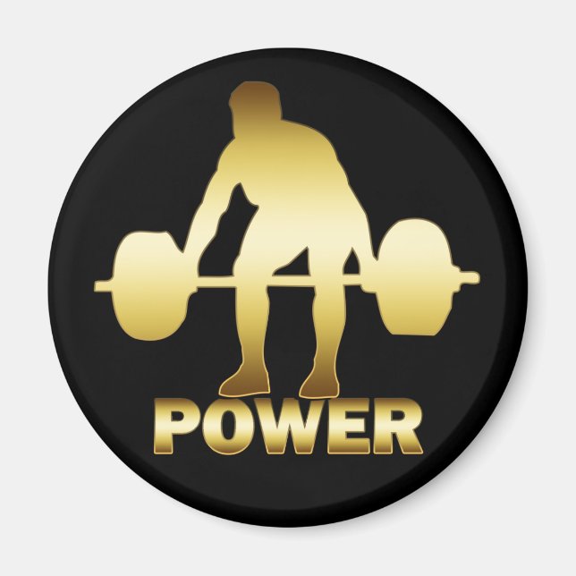 AIMANT LICENCE GOLD WEIGHTLIFER (Devant)