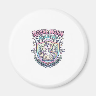 Aimant Licorne Académie Corne Royale Typographie Gras Imp