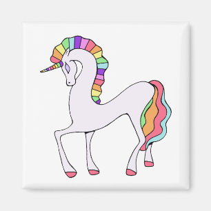 Aimant Licorne arc-en-ciel mignonne 
