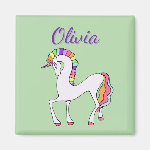 Aimant Licorne arc-en-ciel mignonne