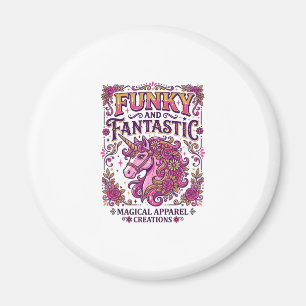 Aimant Licorne funky et fantastique design zazzle stylé_
