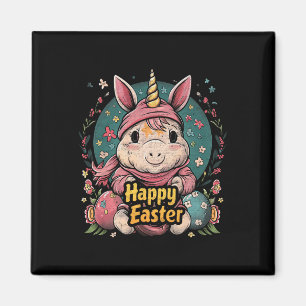 Aimant Licorne - Funny Happy Pâques - Œuf Garçons Filles