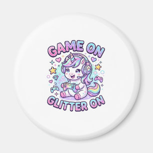 Aimant Licorne Jeu Sur Paillettes Sur Graphisme Merch De