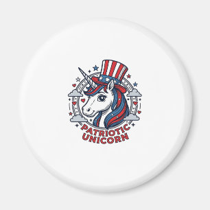 Aimant Licorne Patriotique Gravure Vintage Graphique_1