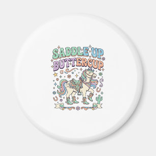 Aimant Licorne Sellez Buttercup Kawaii Typographie Desi