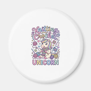 Aimant Licorne Tricot Crochet Licorne Charmant Fond Blanc