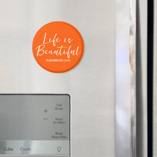 Aimant Life is Beautiful Orange Brand Blog Website