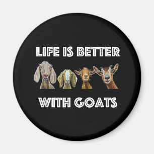 Aimant Life Is Better With Goats, Goat Lover, Goat Venin