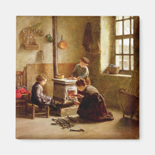 Aimant Lighting the Stove, 1886