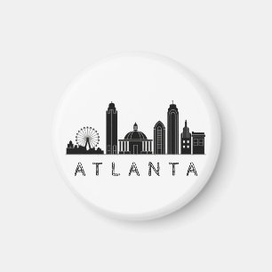 Aimant Ligne aérienne stylisée moderne Atlanta Georgia