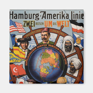 Aimant Ligne affiche de Hambourg Amerika