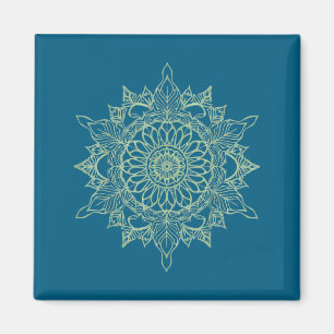 Aimant Ligne artistique mandala botanique paisible Zen Gr