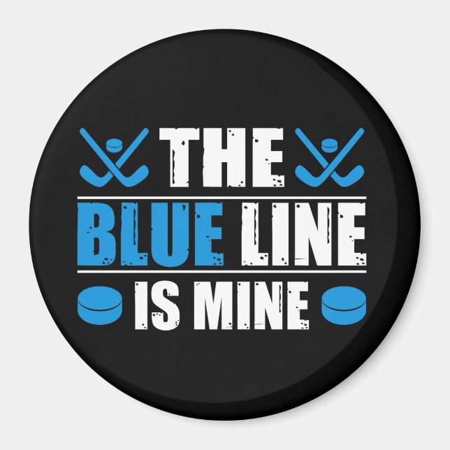 Aimant Ligne bleue de hockey (Devant)