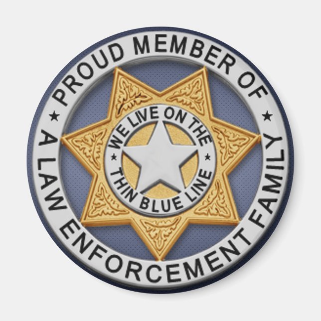 Aimant Ligne bleue mince (Devant)