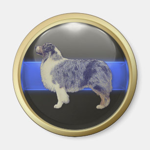 Aimant Ligne Bleue Mince Je Suis Un Chien De Poche