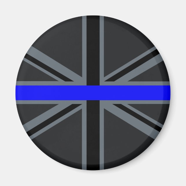 Aimant Ligne bleue mince Union Jack (Devant)