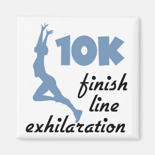 Aimant ligne d'arrivée 10K bleue