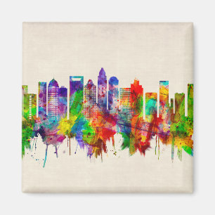 Aimant Ligne de Charlotte Caroline du Nord