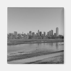 Aimant Ligne d'horizon de Dallas en nuances de gris