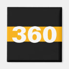 Ligne d'or mince Numéro de badge personnalisé Magn