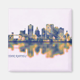Aimant Ligne Skyline Cedar Rapids