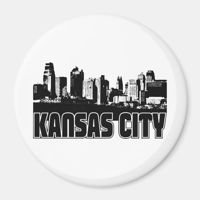 Aimant Ligne Skyline de Kansas City (Devant)